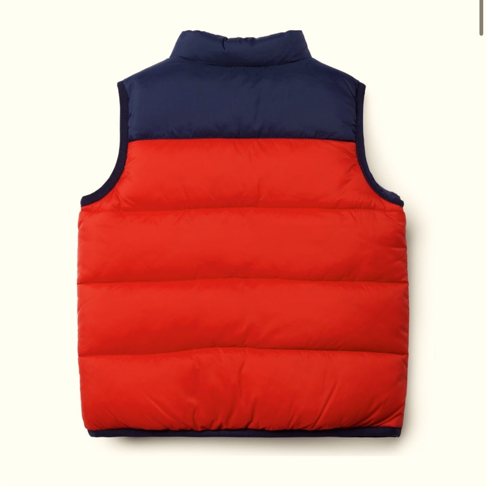 The Reversible Tartan Puffer Vest Janie and Jack blue and red